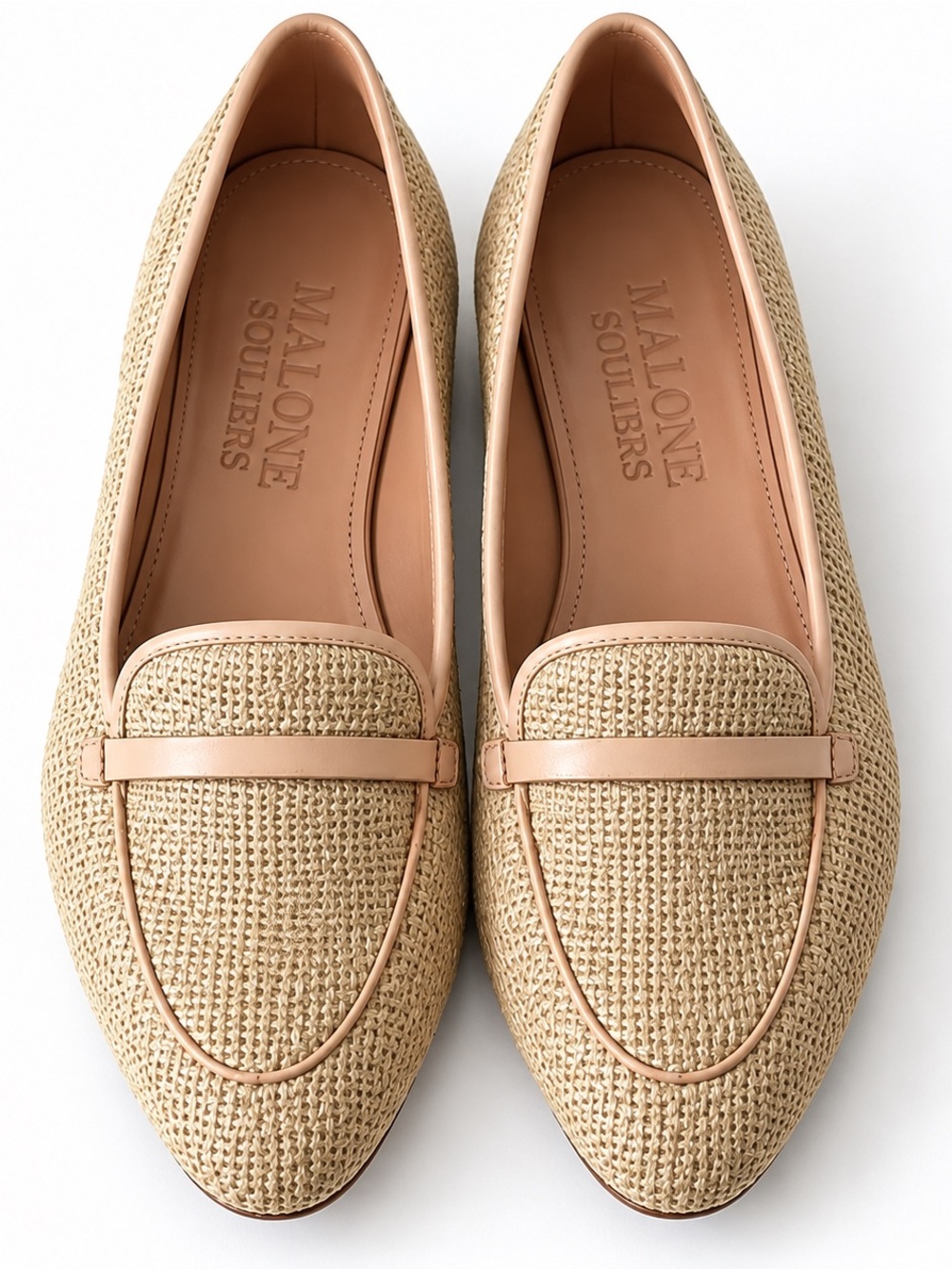 Malone Souliers Italian Woven Loafers Flats Size 35 US 5 NEW